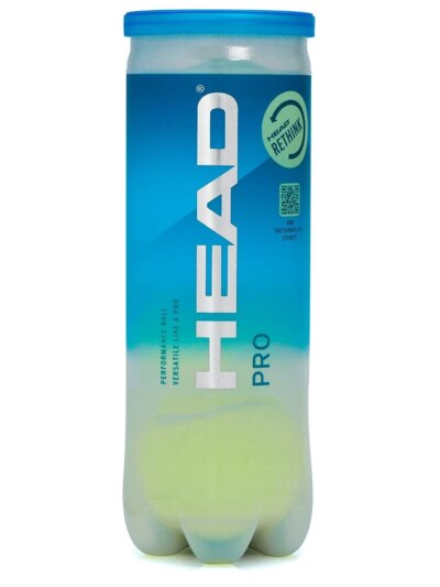 Bola de Tênis Head Pro - Tubo com 3 Bolas - ATPSHOP