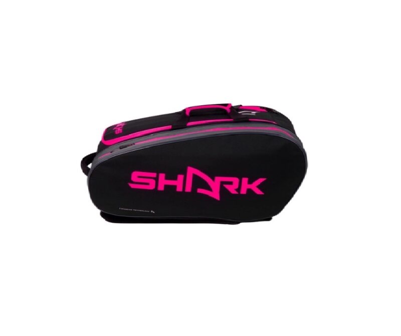 Raqueteira de Beach Tennis Shark Preta com Rosa 2023 - ATPSHOP