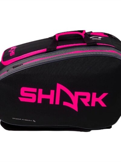 Raqueteira de Beach Tennis Shark Preto com Rosa 2023 - ATPSHOP