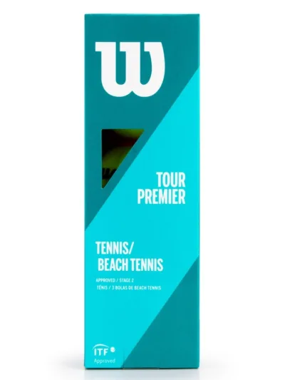 wr8200401001 bola de beach tennis wilson tour premier com 03 bolas 3