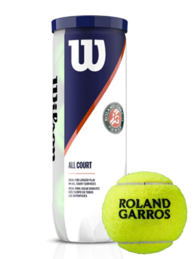 Bola de Tênis Wilson Roland Garros All Court - Tubo com 3 Bolas - ATPSHOP