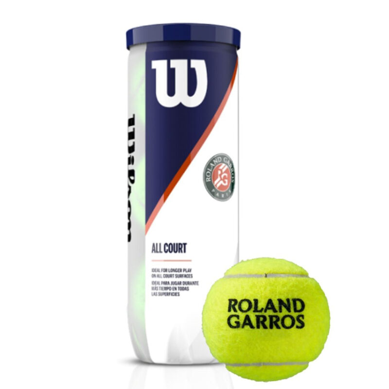 Bola de Tênis Wilson Roland Garros All Court - Tubo com 3 Bolas - ATPSHOP