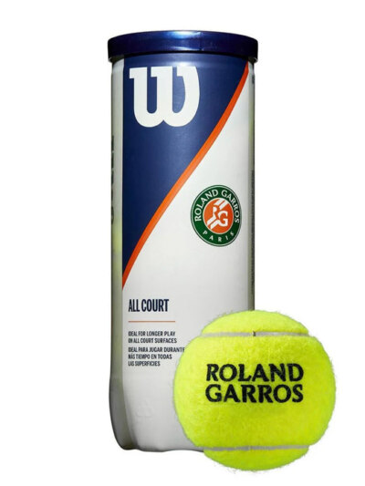 Bola de Tênis Wilson Roland Garros All Court - Tubo com 3 Bolas - ATPSHOP