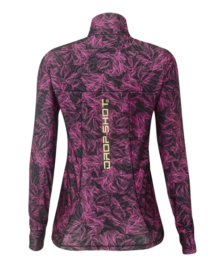 Casaco ﻿﻿Quebra Vento Drop Shot Nicole 2.0 Rosa/Preto - ATPSHOP