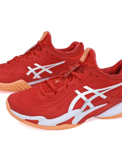 Tênis ASICS Court FF 3 All Court Novak Djokovic Vermelho e Branco - ATPSHOP