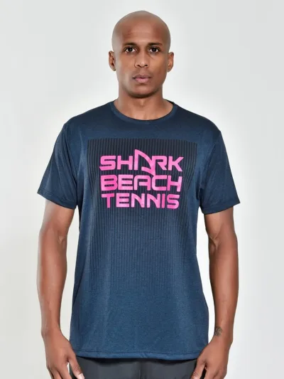 Camiseta Masculina Shark Beach Tennis Petróleo - ATPSHOP