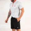 Camiseta Wilson Slam Zip Branca e Marrom - ATPSHOP