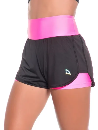 Shorts Duplo Sofia Cimatti Chiclete - ATPSHOP