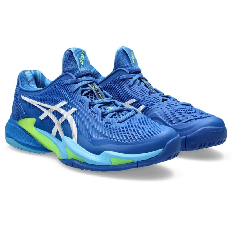 Tênis ASICS Court FF 3 Novak - Masculino - Azul, Branco e Verde - ATPSHOP