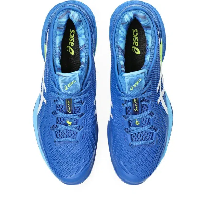 Tênis ASICS Court FF 3 Novak - Masculino - Azul, Branco e Verde - ATPSHOP