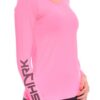 Camiseta Manga Longa U.V Feminina Shark Rosa Fluorescente - ATPSHOP