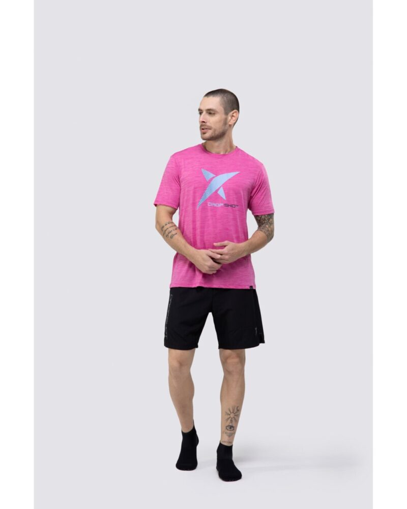 Camiseta Masculina DROP SHOT GAME 2.0 Rosa Neon - ATPSHOP