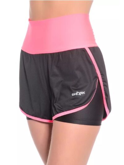 Shorts Com Viés Cós Alto Preto Shark - ATPSHOP