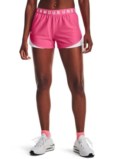 Shorts de Treino Feminino Under Armour Play UP 3.0 Rosa e Branco - ATPSHOP