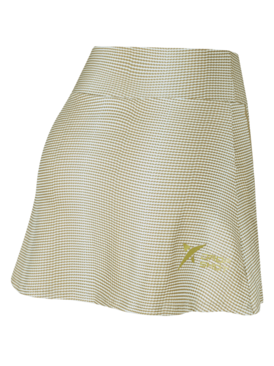 Shorts-Saia Drop Shot Nicole 1.0 Branco e Dourado - ATPSHOP