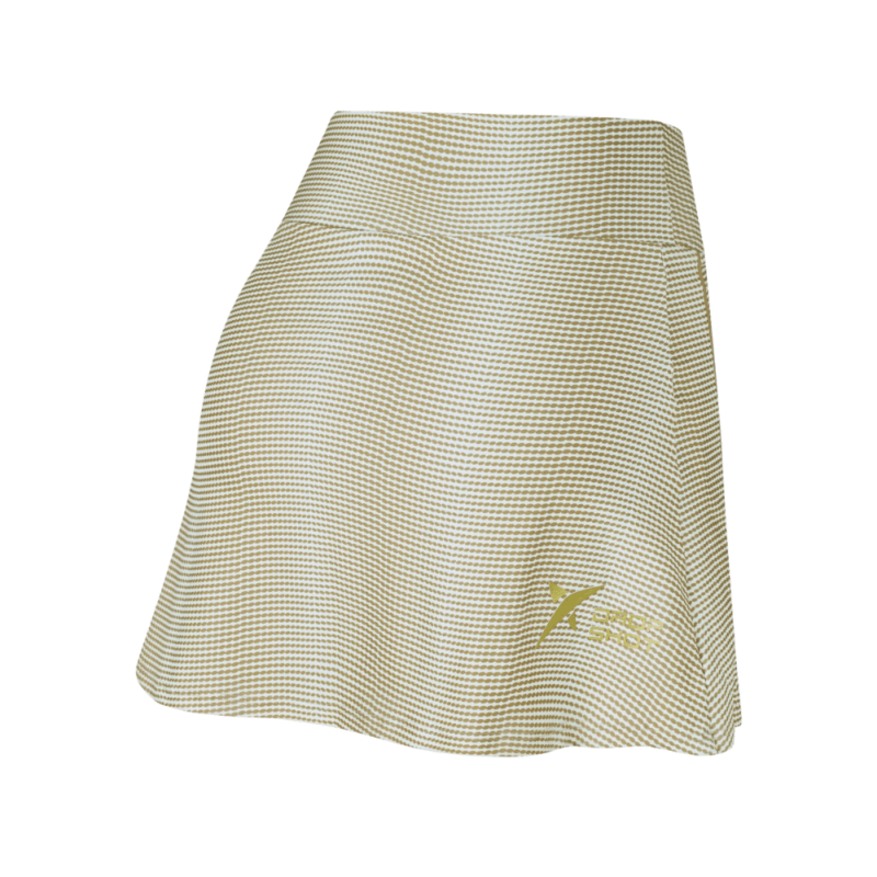 Shorts-Saia Drop Shot Nicole 1.0 Branco e Dourado - ATPSHOP