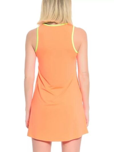 Vestido Shark Viés Contrastante Laranja Fluorescente - ATPSHOP