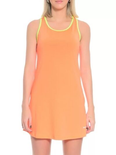 Vestido Shark Viés Contrastante Laranja Fluorescente - ATPSHOP