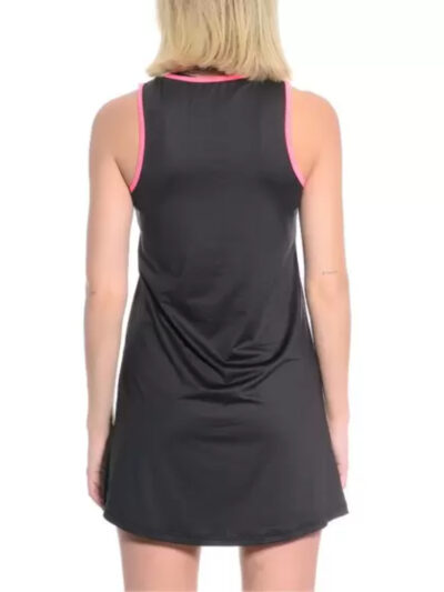 Vestido Shark Viés Contrastante Preto e Pink - ATPSHOP