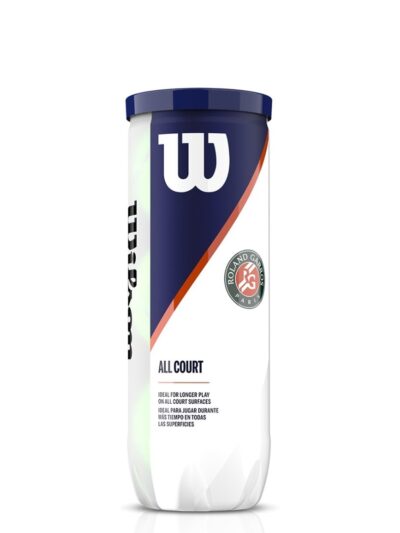 Bola de Tênis Wilson Roland Garros All Court - Tubo com 3 Bolas - ATPSHOP