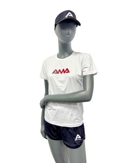 Camiseta AMA Degradê Feminina Branca e Vermelha - ATPSHOP