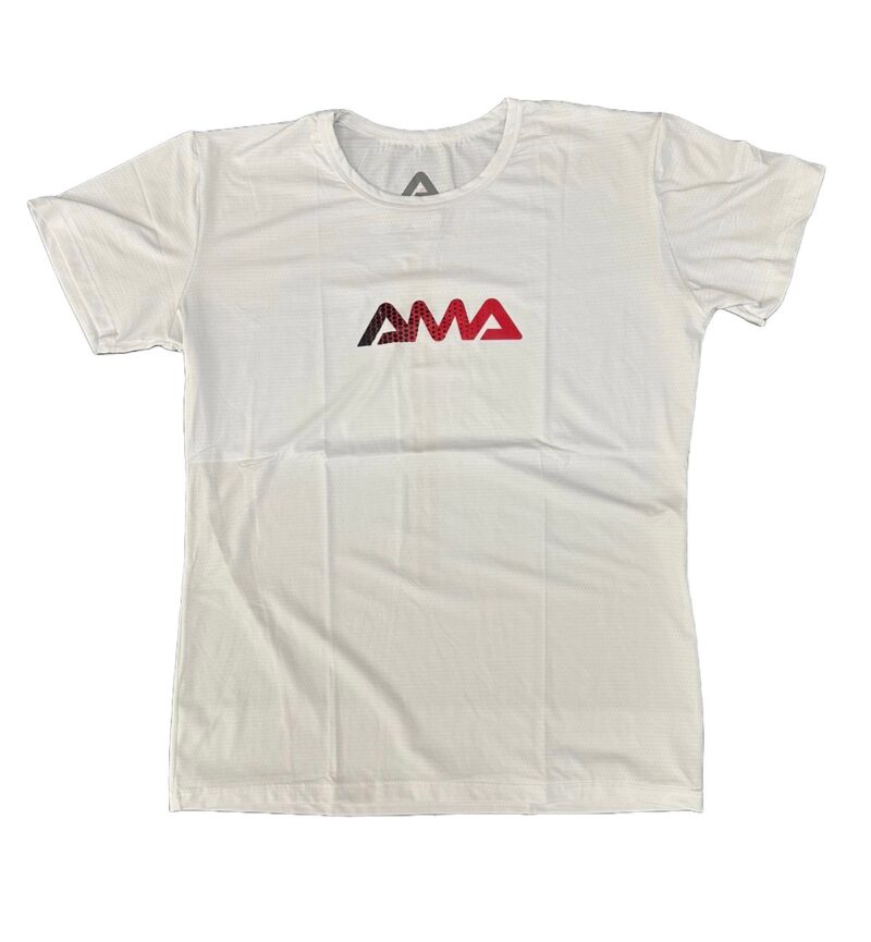 Camiseta AMA Degradê Feminina Branca e Vermelha - ATPSHOP