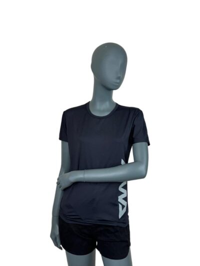 Camiseta AMA Lateral Feminina Preta e Cinza - ATPSHOP