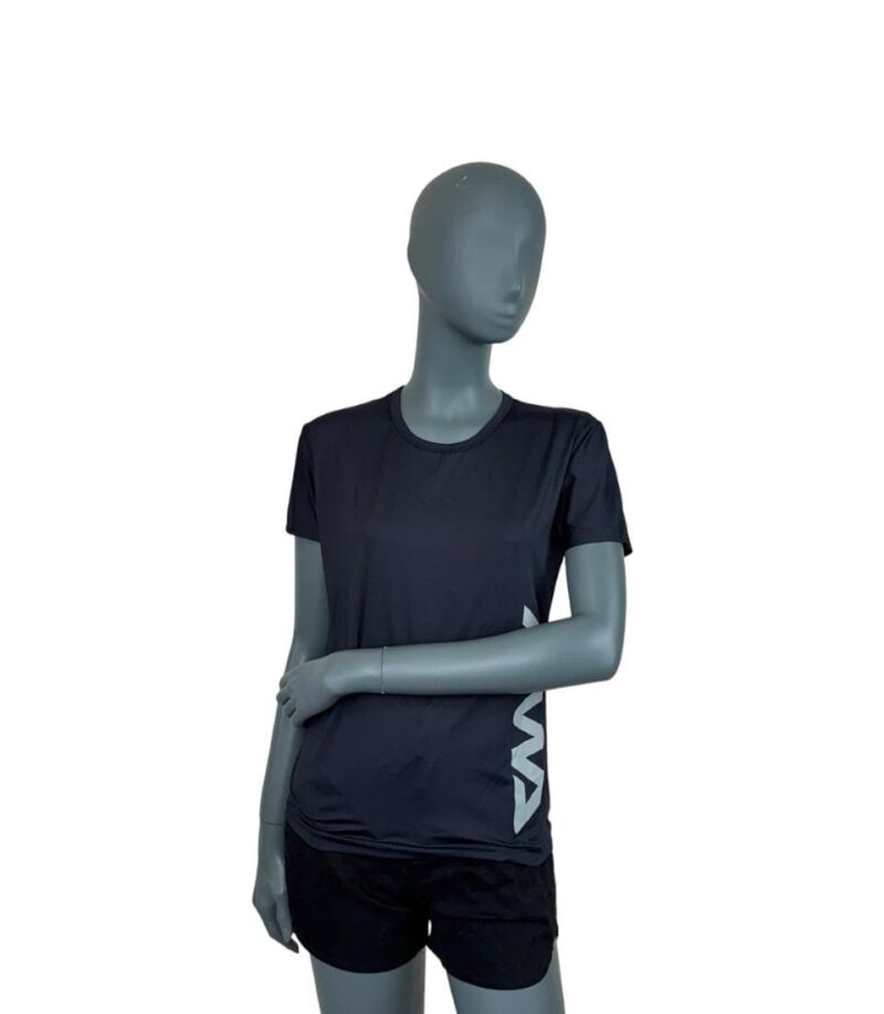 Camiseta AMA Lateral Feminina Preta e Cinza - ATPSHOP