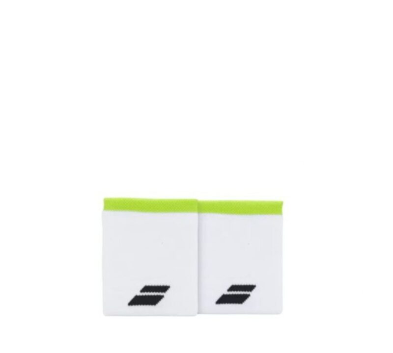 Munhequeira Babolat Jumbo Branca e Verde com 02 Unidades - Grande - ATPSHOP