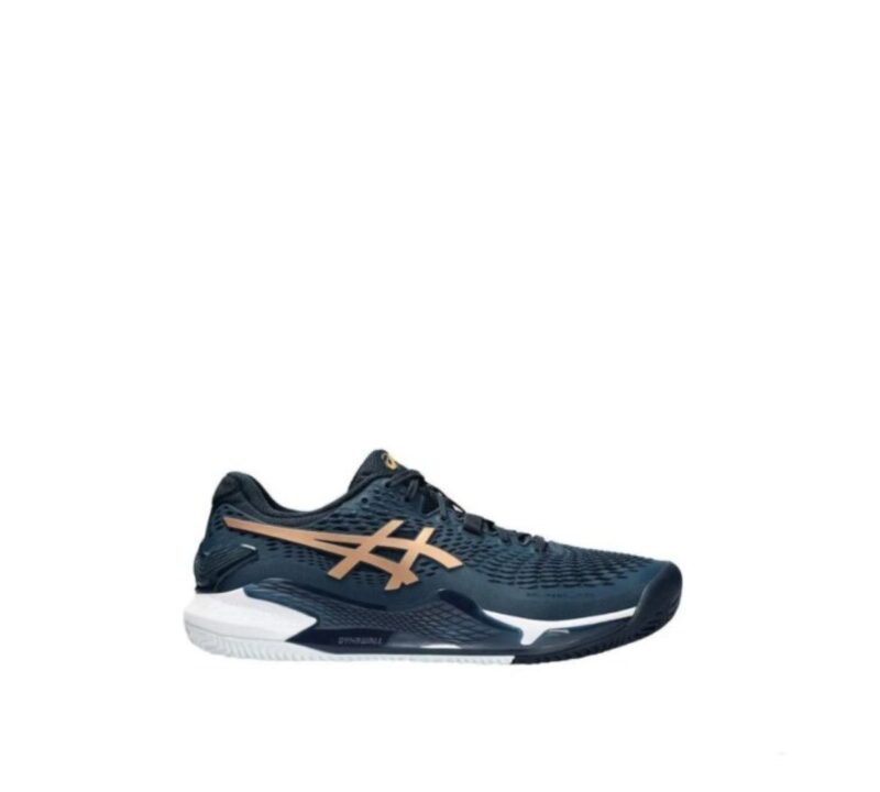 Tênis ASICS Gel Resolution 9 Clay - Masculino - Azul e Dourado - ATPSHOP