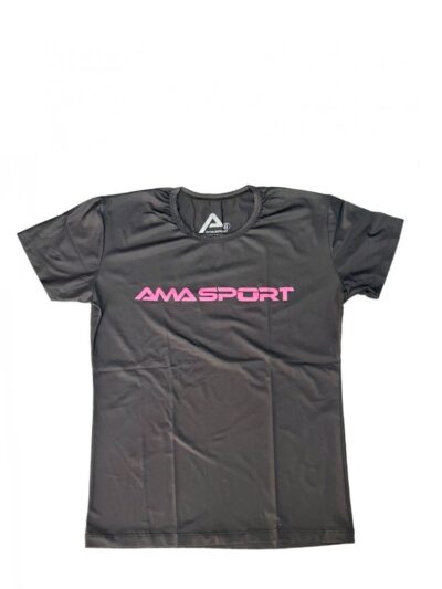 Camiseta AMA Sport Feminina Preta e Pink - ATPSHOP