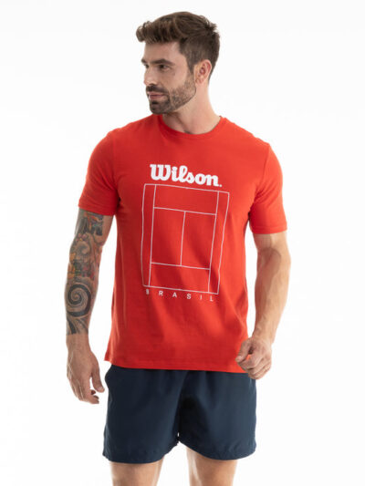 Camiseta Wilson Tennis Court Vermelha - ATPSHOP