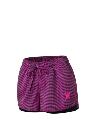 Shorts Duplo Drop Shot Nicole 1.0 Rosa/Preto - ATPSHOP