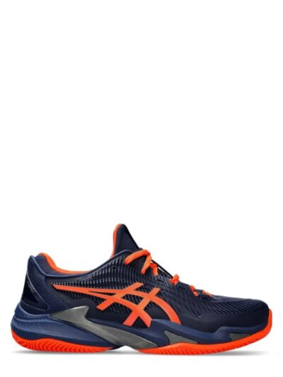 Tênis ASICS Court FF 3 Clay - Azul Marinho e Laranja - ATPSHOP