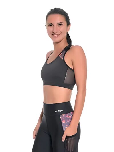 Top Transpassado Shark Sofia Cimatti Preto/ Estampa Sofia - ATPSHOP