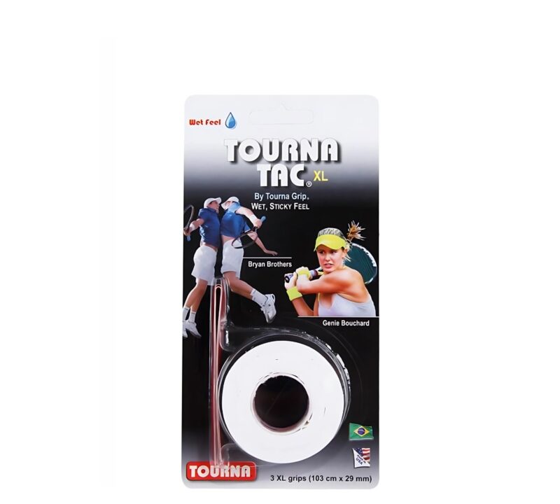 Overgrip Unique Tourna Tac XL Branco com 3 Unidades - ATPSHOP