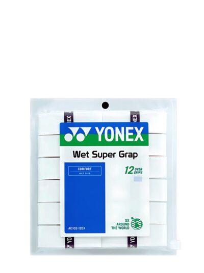 Overgrip Yonex Wet Super Grap Pack Com 12 Unidades - Branco - ATPSHOP