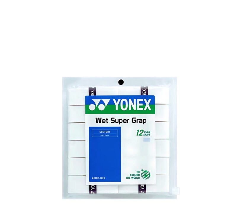 Overgrip Yonex Wet Super Grap Pack Com 12 Unidades - Branco - ATPSHOP