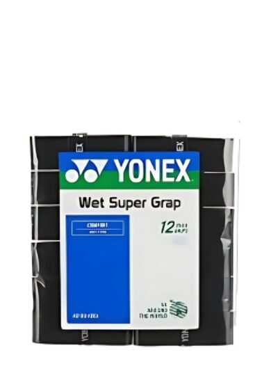 Overgrip Yonex Wet Super Grap Pack Com 12 Unidades - Preto - ATPSHOP