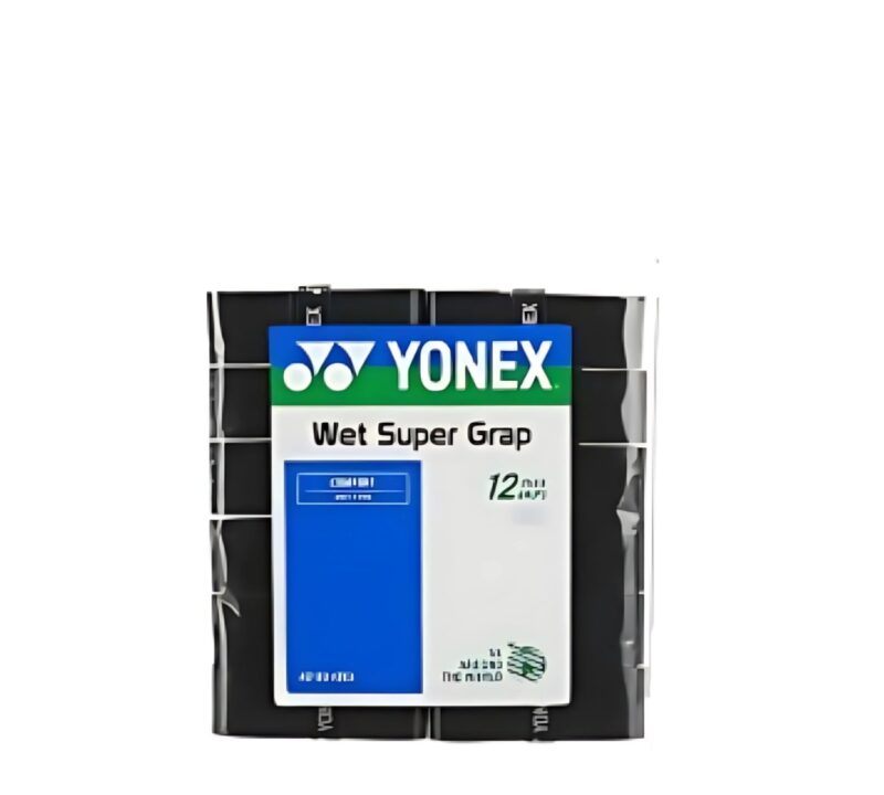 Overgrip Yonex Wet Super Grap Pack Com 12 Unidades - Preto - ATPSHOP