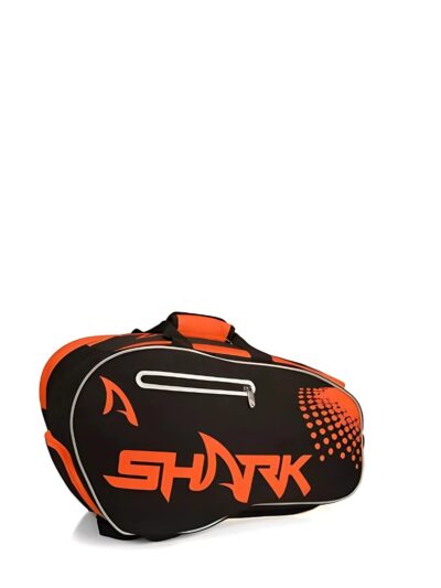 Raqueteira de Beach Tennis Shark Preta e Laranja - ATPSHOP