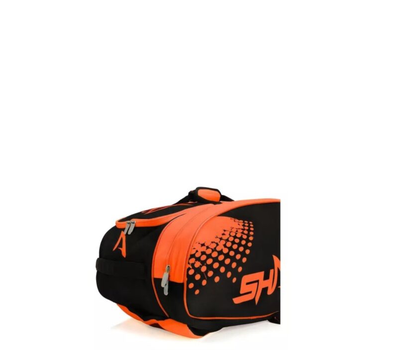 Raqueteira de Beach Tennis Shark Preta e Laranja - ATPSHOP