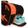 Raqueteira de Beach Tennis Shark Preta e Laranja - ATPSHOP