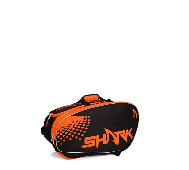 Raqueteira de Beach Tennis Shark Preta e Laranja - ATPSHOP