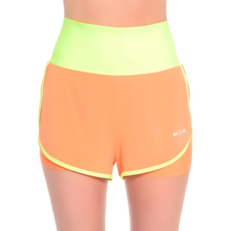 Shorts Com Viés Cós Alto Laranja Fluorescente Shark - ATPSHOP