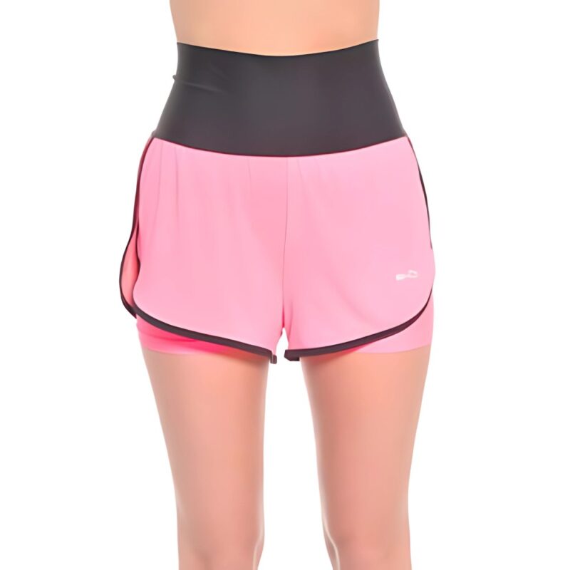 Shorts Com Viés Cós Alto Pink Shark - ATPSHOP