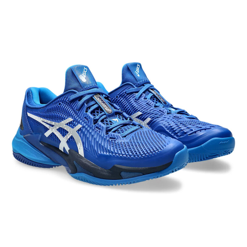 Tênis Asics Court FF 3 Novak Clay Azul e Prata - ATPSHOP