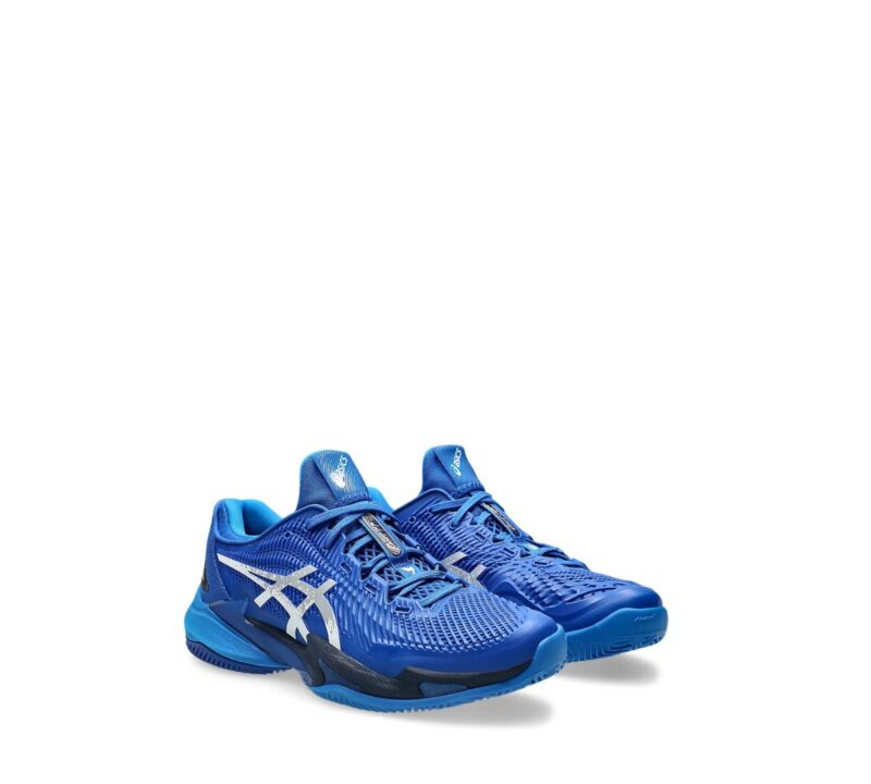 Tênis Asics Court FF 3 Novak Clay Azul e Prata - ATPSHOP