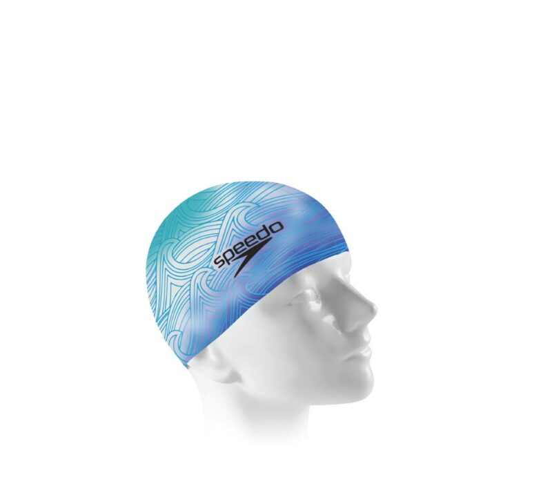 Touca de Natação em Silicone Speerit Cap - Blue Beach - ATPSHOP