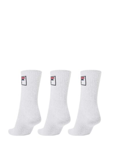 Tripack Meias Fila Cano Alto Fbox Unissex - Branco - ATPSHOP